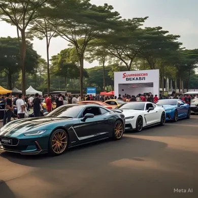 2000 Pengunjung Serbu Pameran Mobil Mewah Bekasi